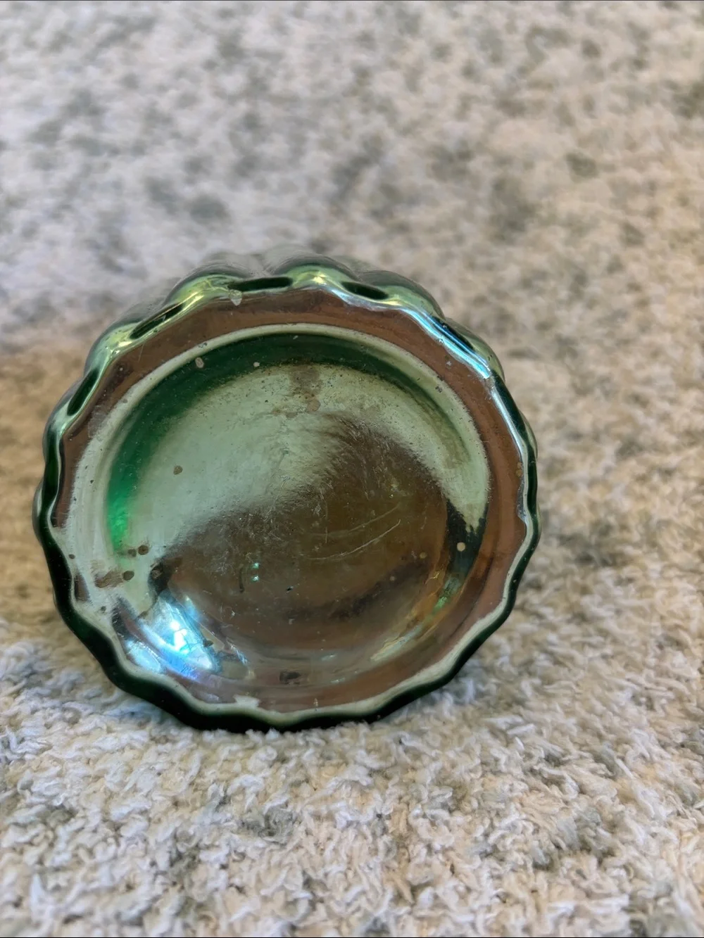Mercury Glass Sage Green Ribbed Votive Candle Holder Koyal Pier One NWT 3x3”